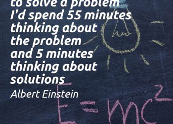 What is the Meaning of Albert Einstein's Quote: "If I had an hour to solve a problem I'd spend 55 minutes thinking about the problem and five minutes thinking about solutions"?