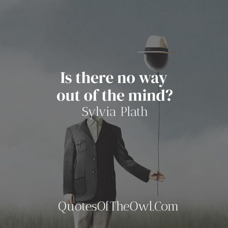 Is there no way out of the mind - Sylvia Plath Quote Meaning