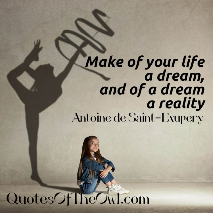 Make your life a dream, and a dream a reality Quote meaning explained