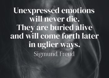 Unexpressed emotions will never die They are buried alive and will come forth later in uglier ways - Sigmund Freud