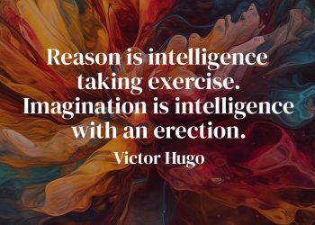 Reason is intelligence taking exercise Imagination is intelligence with an erection - Victor Hugo