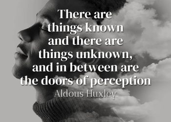 There are things known and there are things unknown, and in between are the doors of perception - Aldous Huxley