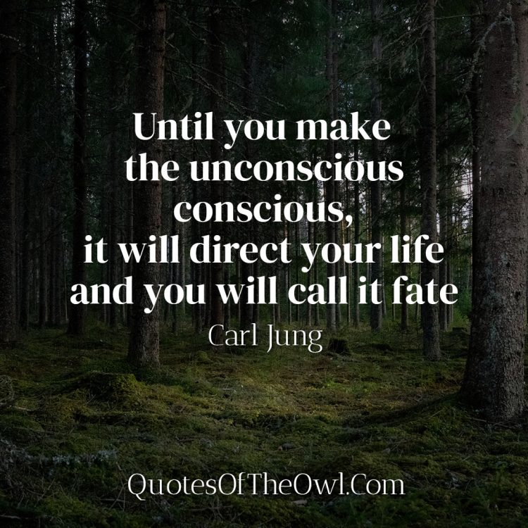Until you make the unconscious conscious, it will direct your life and you will call it fate - Carl Jung