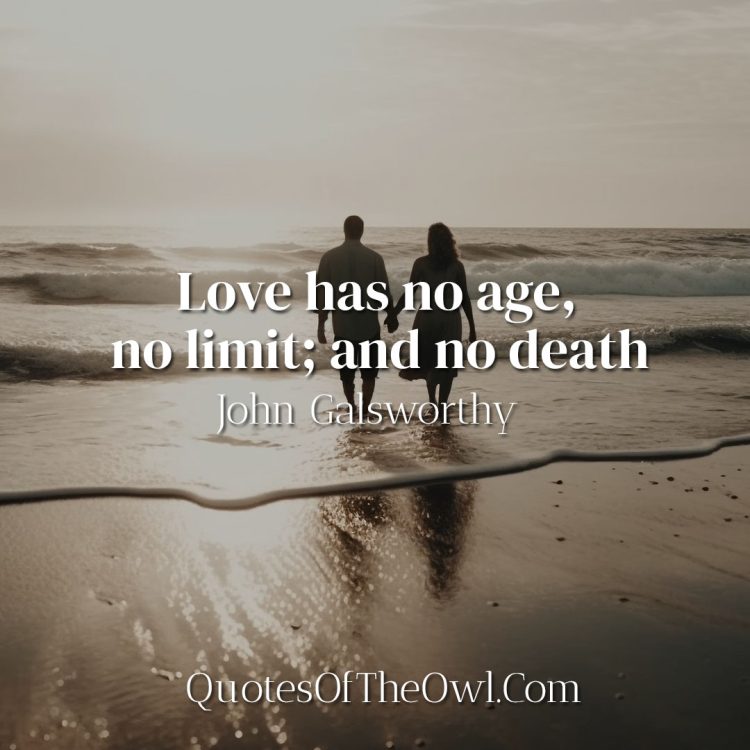 Love has no age, no limit; and no death - John Galsworthy