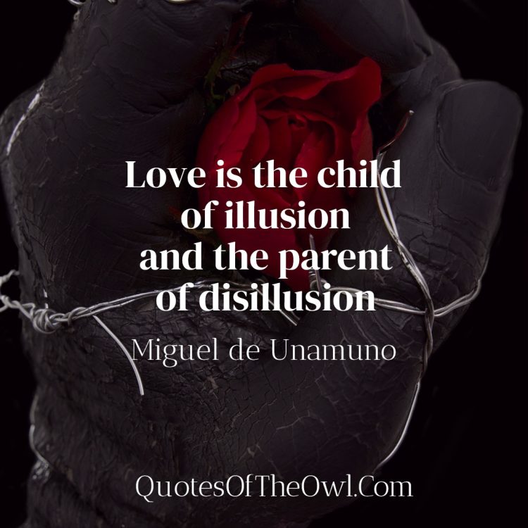 Love is the child of illusion and the parent of disillusion - Unamuno quote
