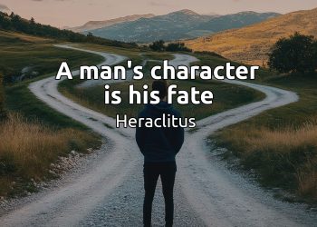 Man's character is his fate - Heraclitus Quote Meaning