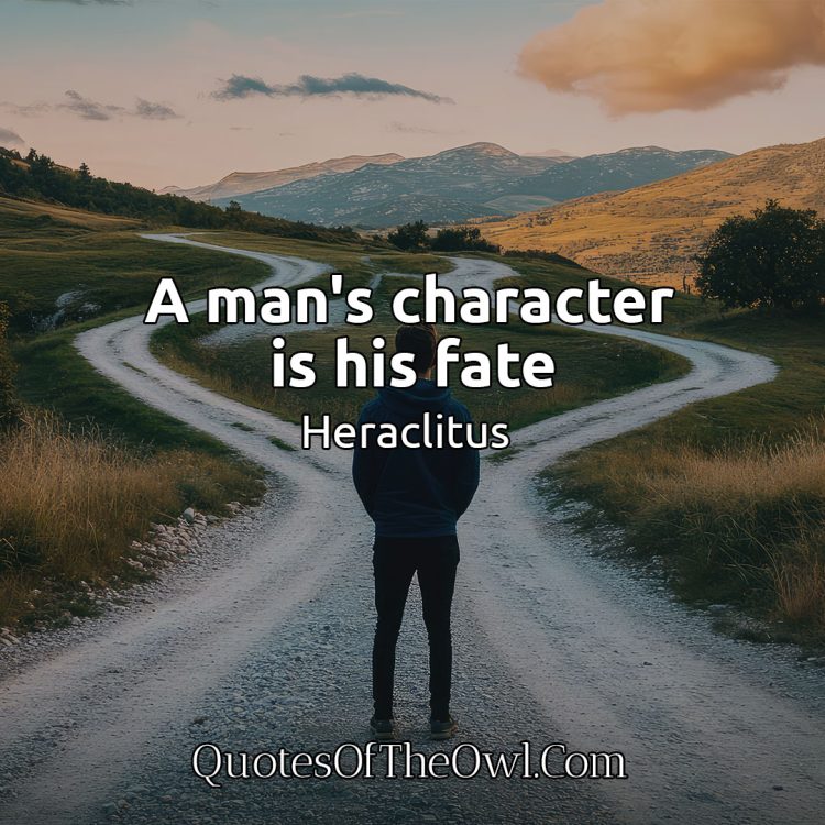 Man's character is his fate - Heraclitus Quote Meaning